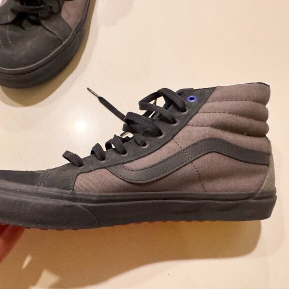 Vans Gray and Orange High-Top Sneakers - Picture 7 of 8